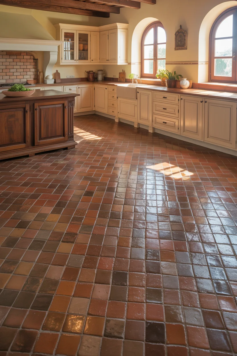Warm Terracotta Floor Tiles