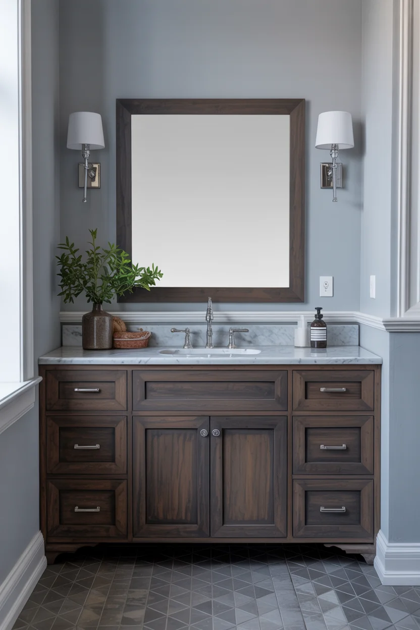 Charcoal Wood Vanity