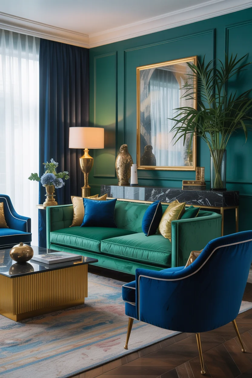 Velvet Upholstery in Jewel Tones