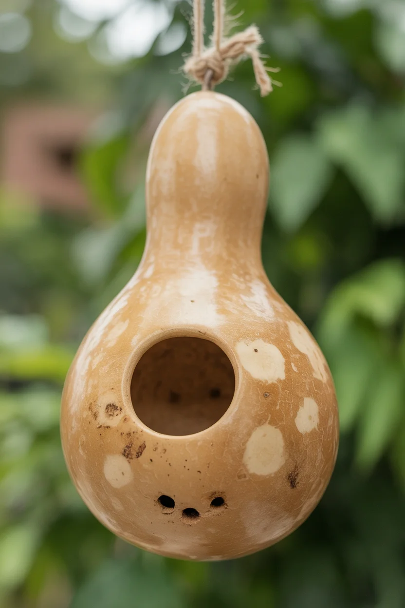 Gourd Birdhouse With Natural Organic Form