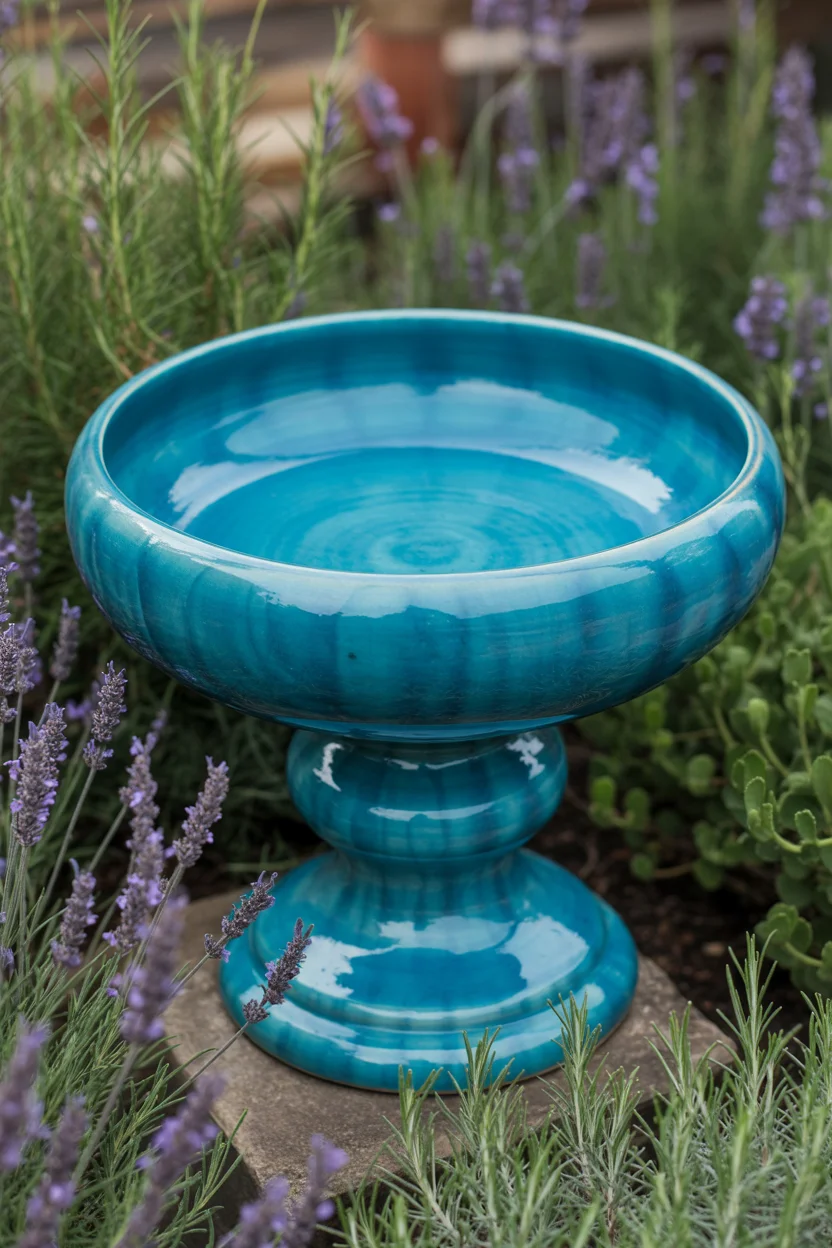 Use a Glazed Ceramic Pedestal Bowl