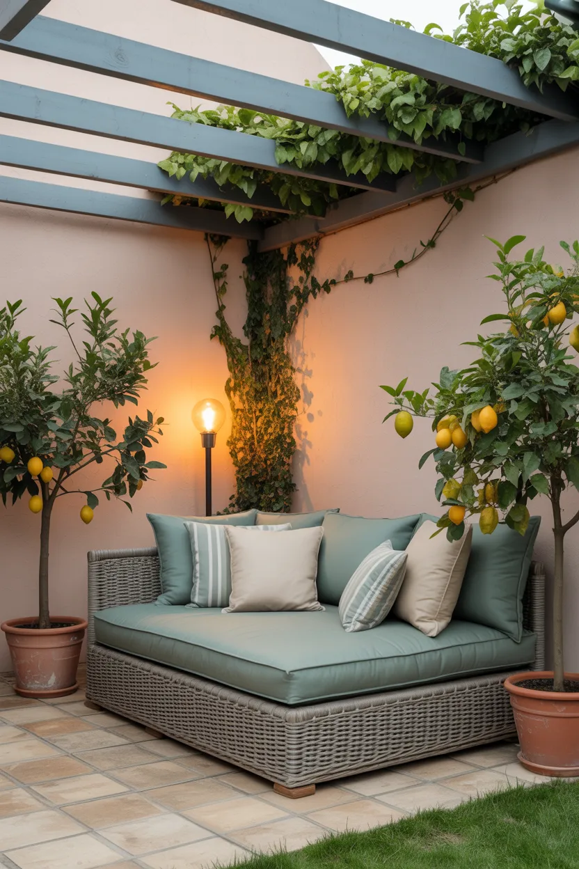 Reading Nook Corner with Weather-Proof Daybed