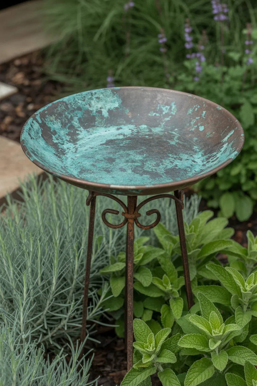 Install a Copper Verdigris Basin