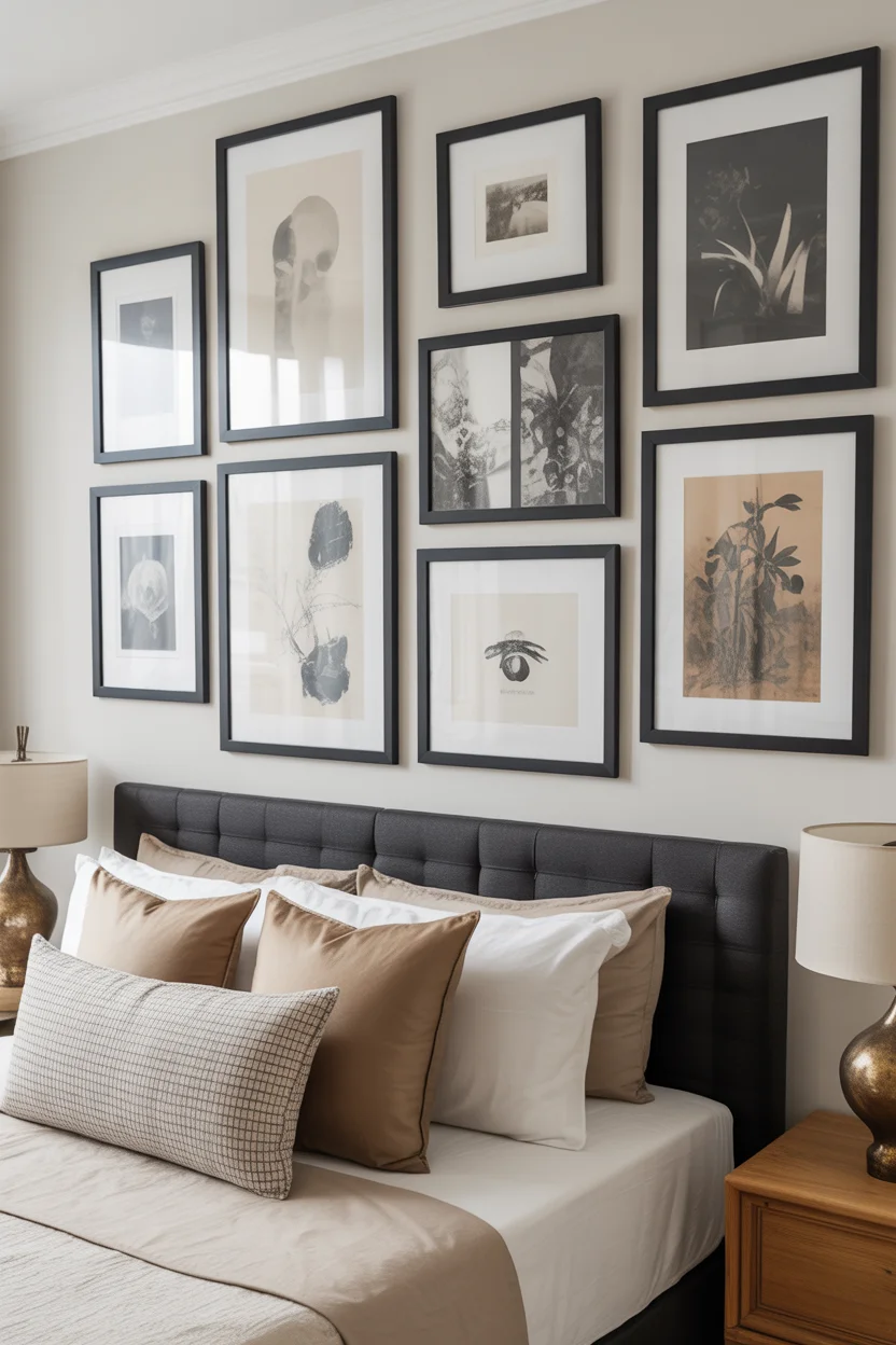 Gallery Wall Above the Bed