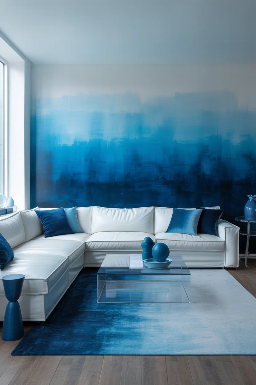 Ombre Blue Artistic Statement