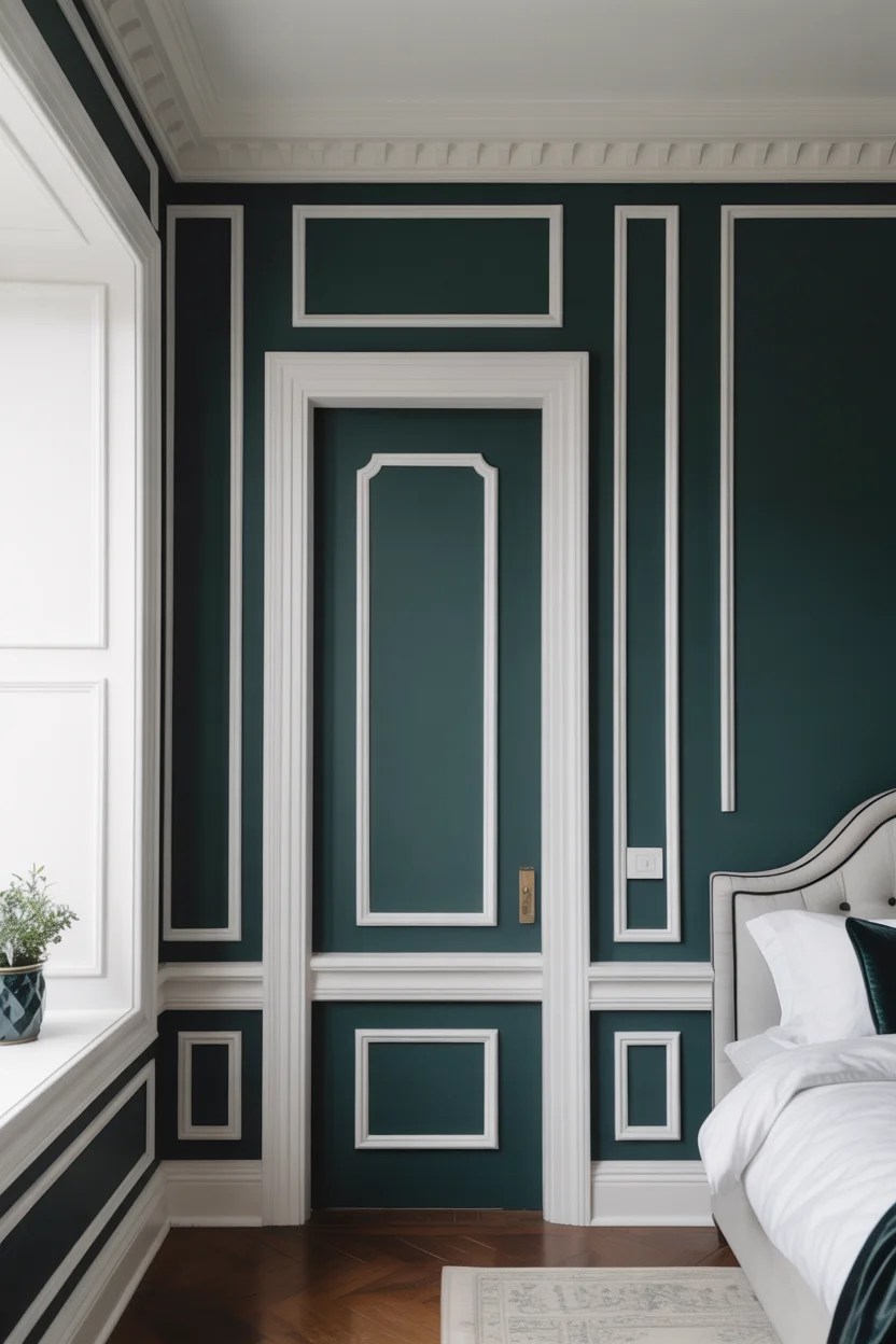 Create Contrast With White Trim and Molding