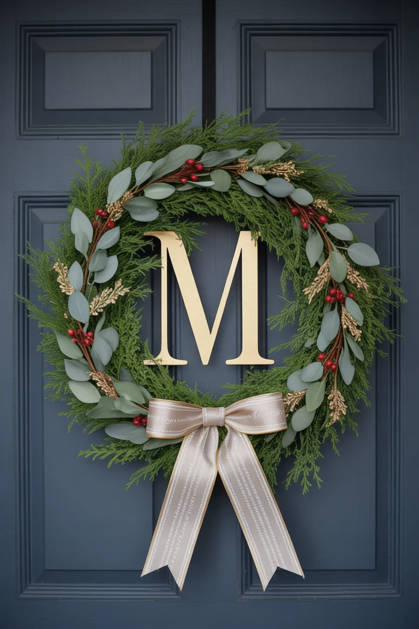 Monogrammed Christmas Wreath