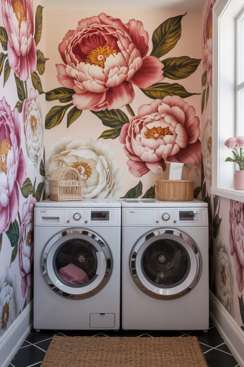 Oversized Floral Wallpaper