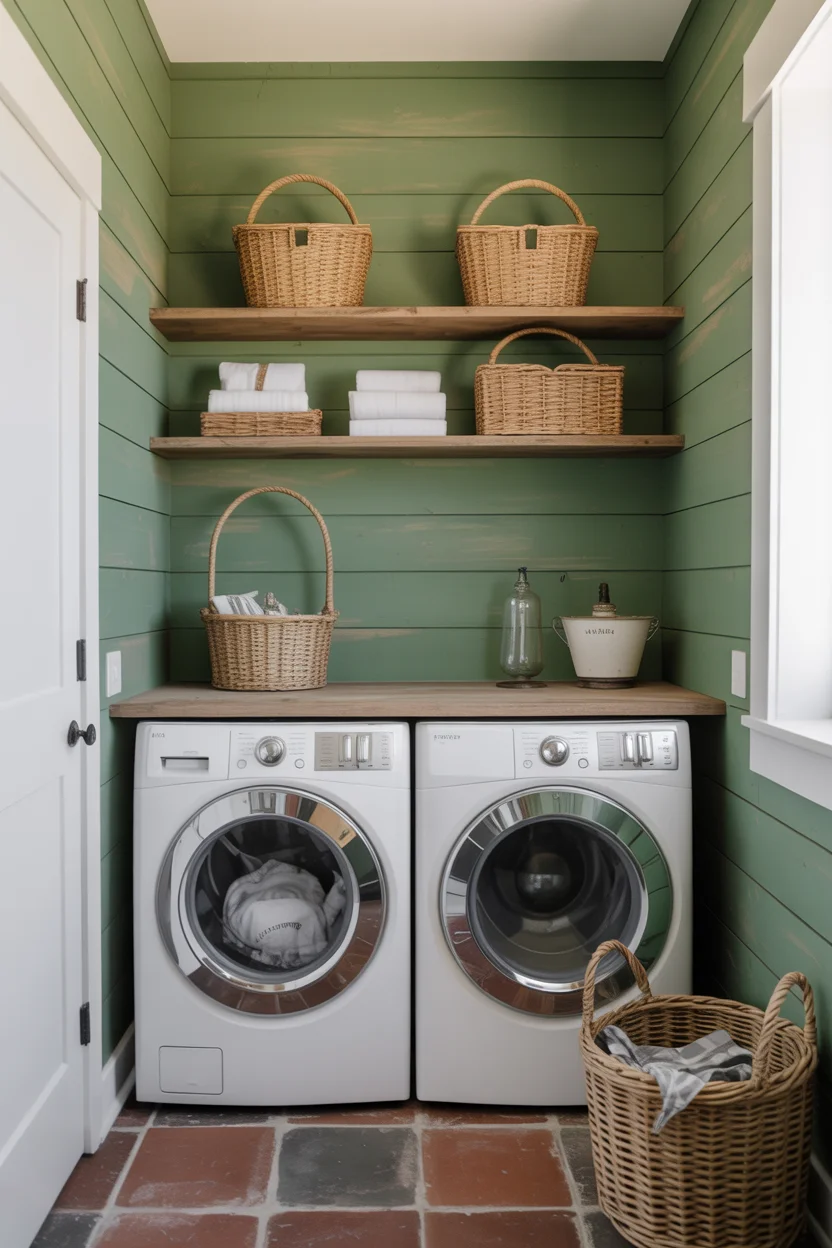 Fern Green Shiplap Walls