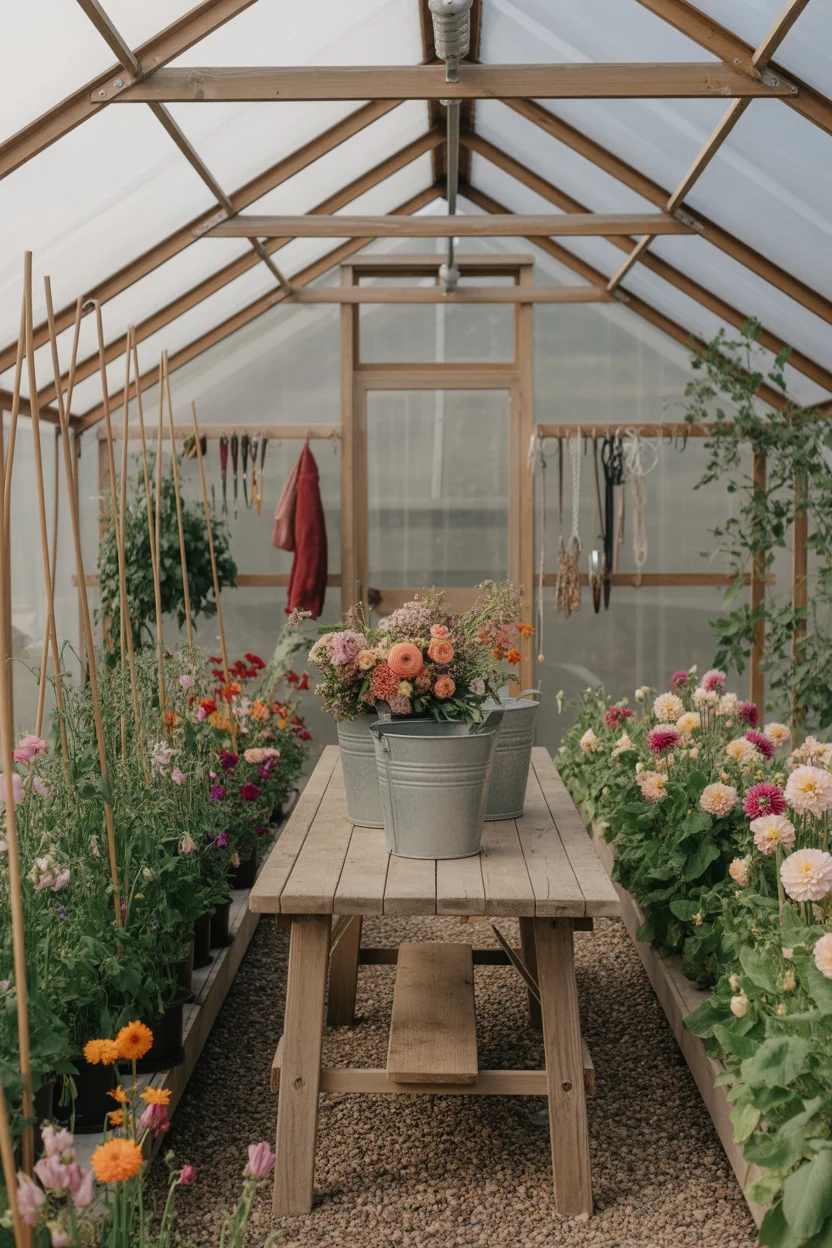 The Edible Flower and Cutting Garden Greenhouse