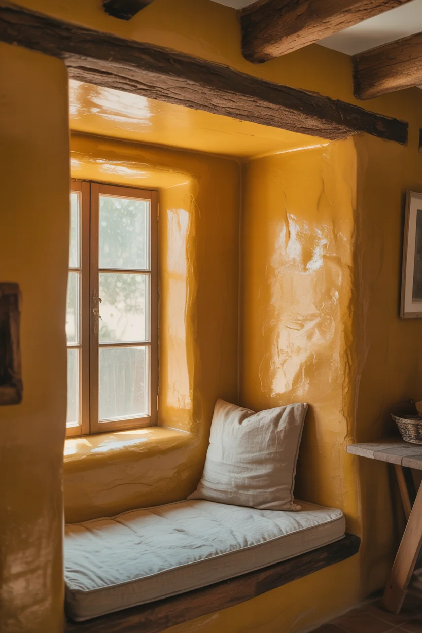 Cob-Inspired Textured Plaster Walls