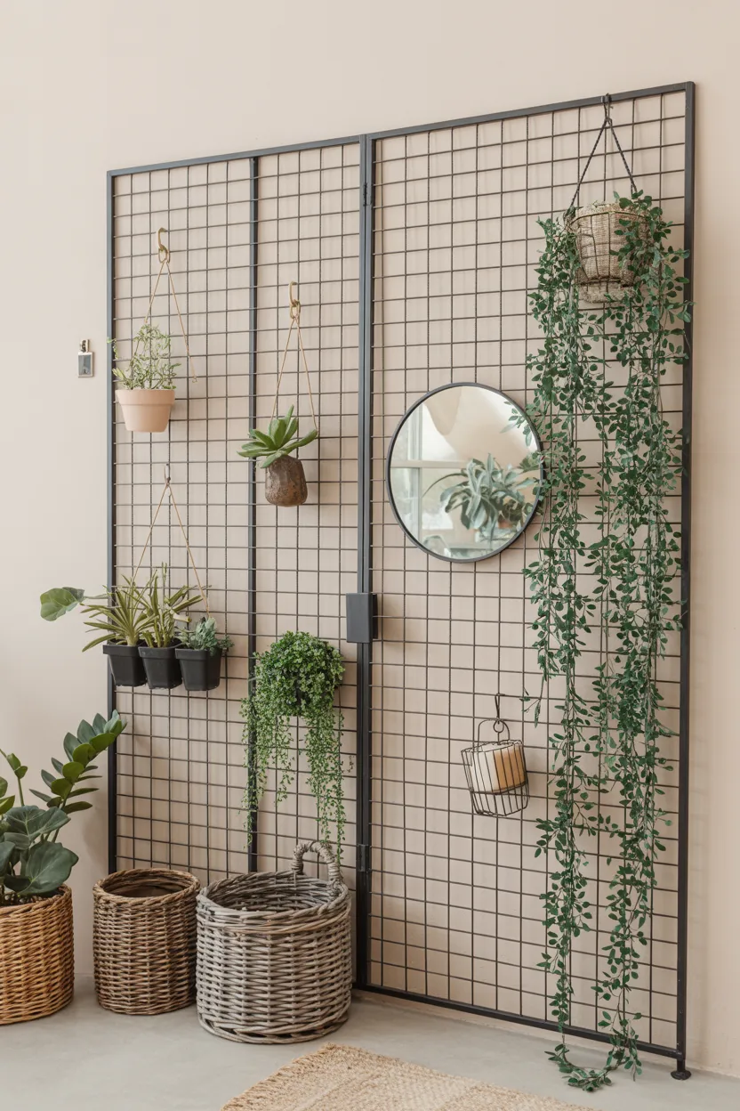 Use a Metal Grid Panel as an Industrial Entry Screen