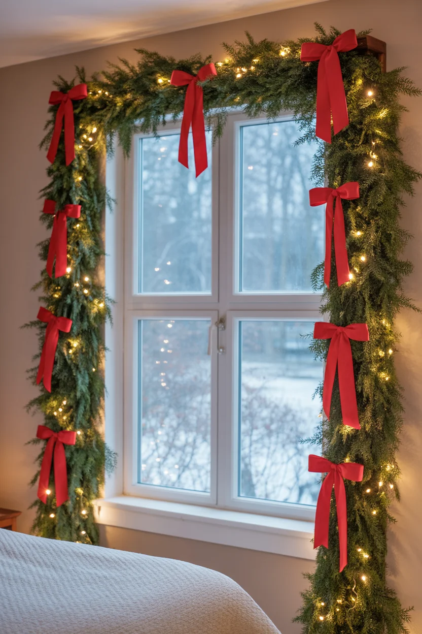 Window Garland with Twinkling Lights