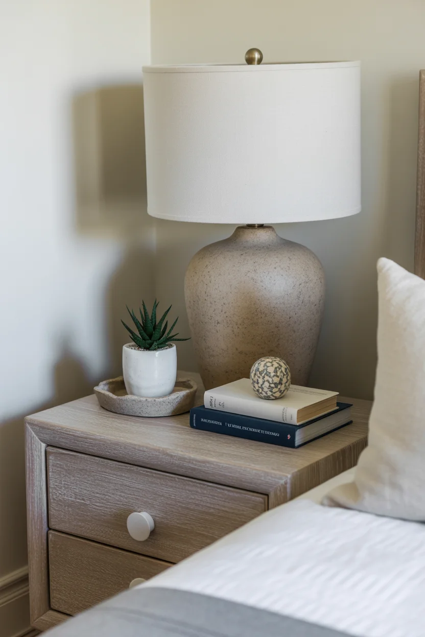 Symmetrical Nightstand Styling for Balance