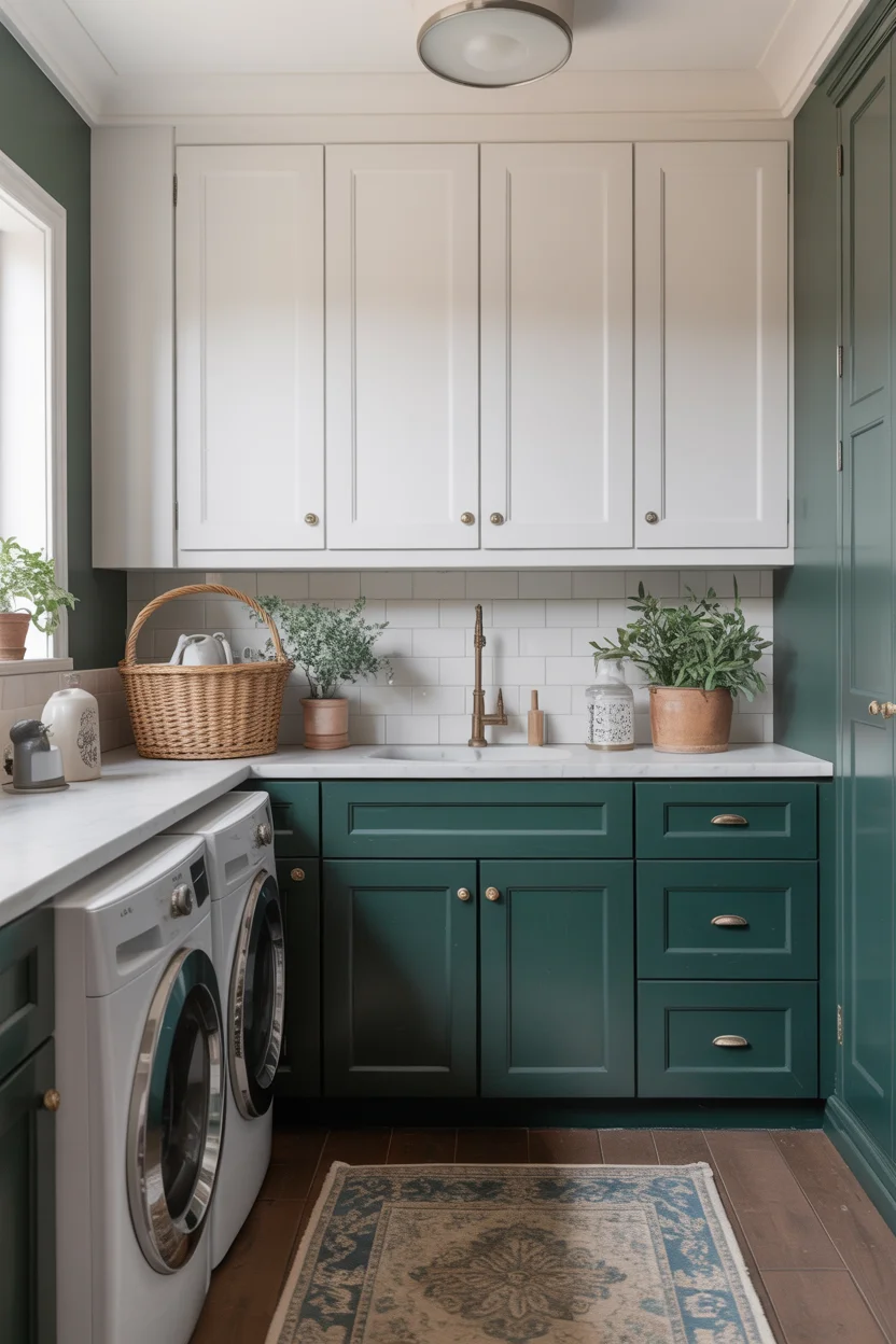 Hunter Green Cabinetry