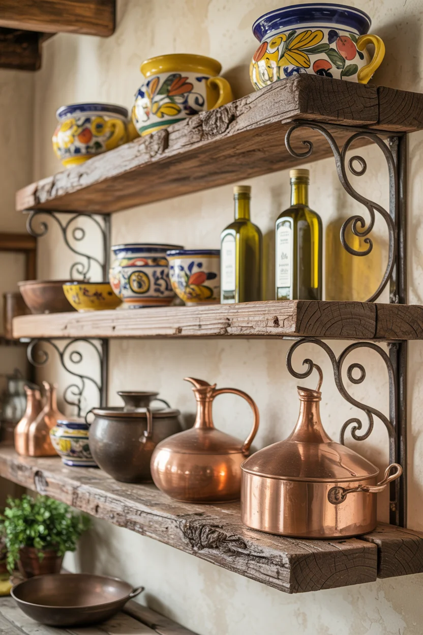 Open Wooden Shelving
