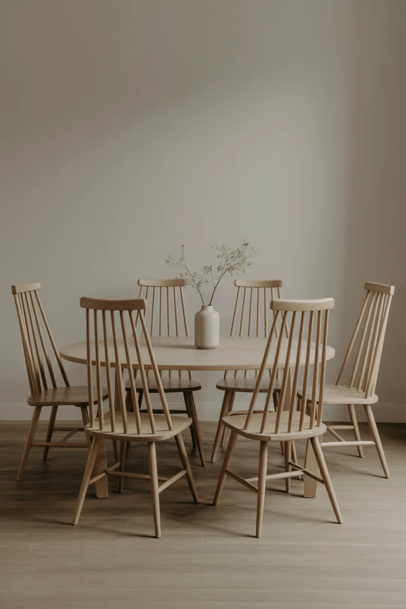 Spindle-Back Chairs for Delicate Detail
