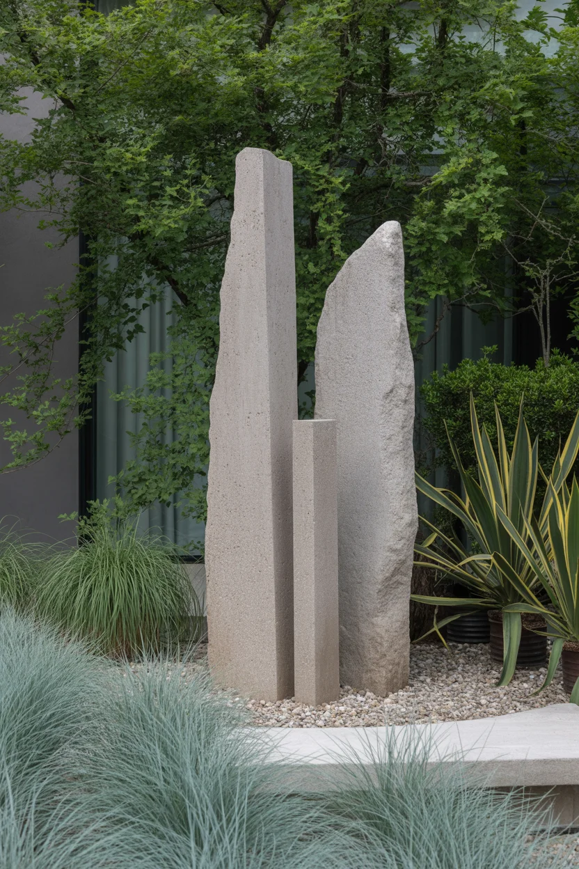 Use Vertical Stone Features as Focal Points