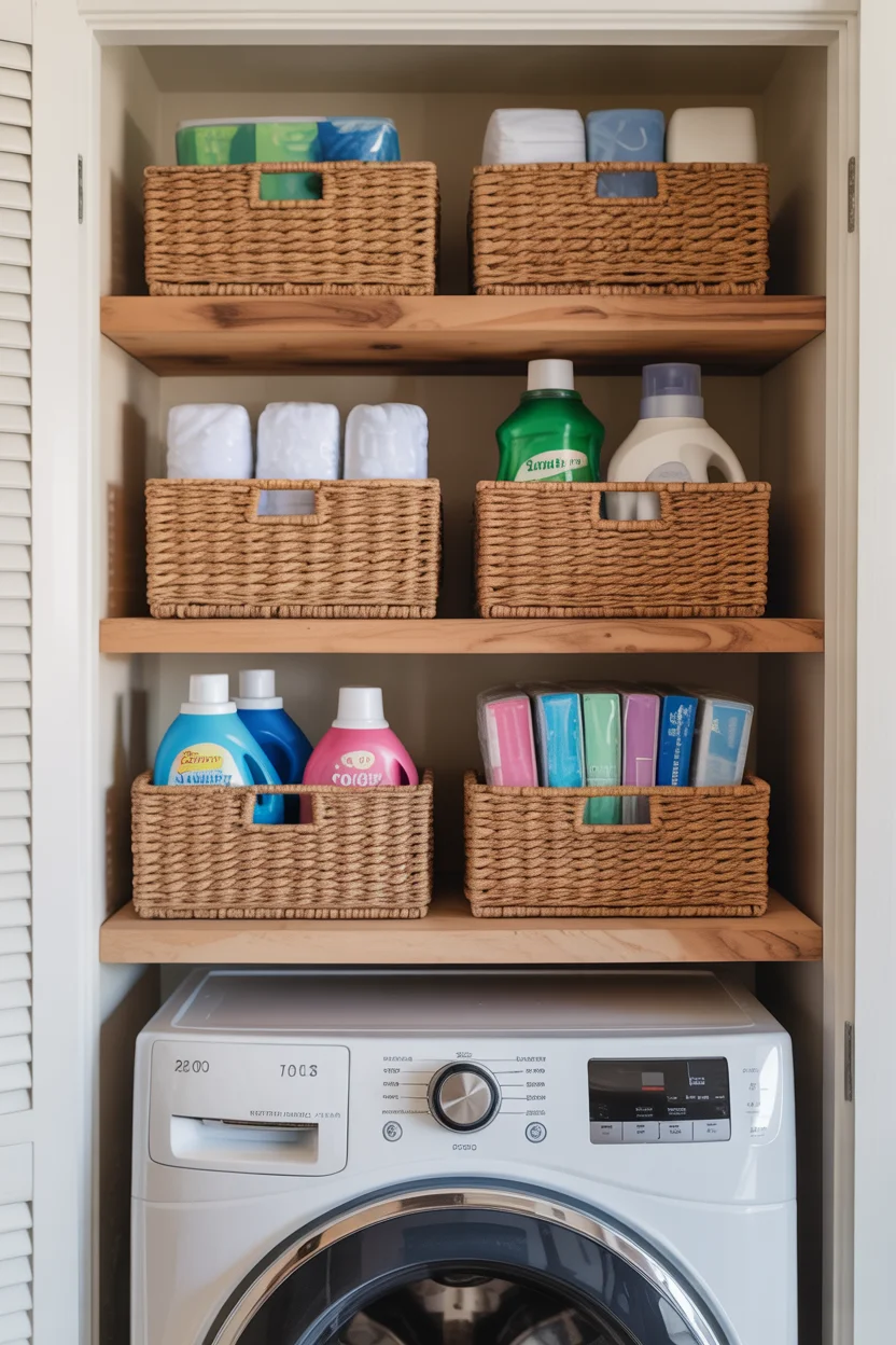 Over-the-Washer Floating Shelves