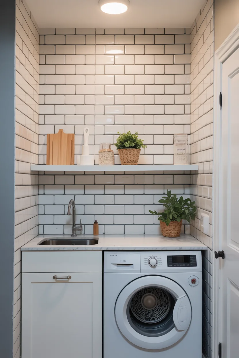 Realistic Tile-Effect Wallpaper