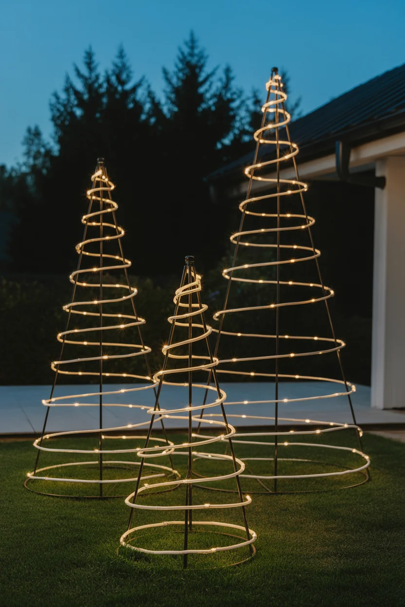 Lighted Spiral Tree Combo