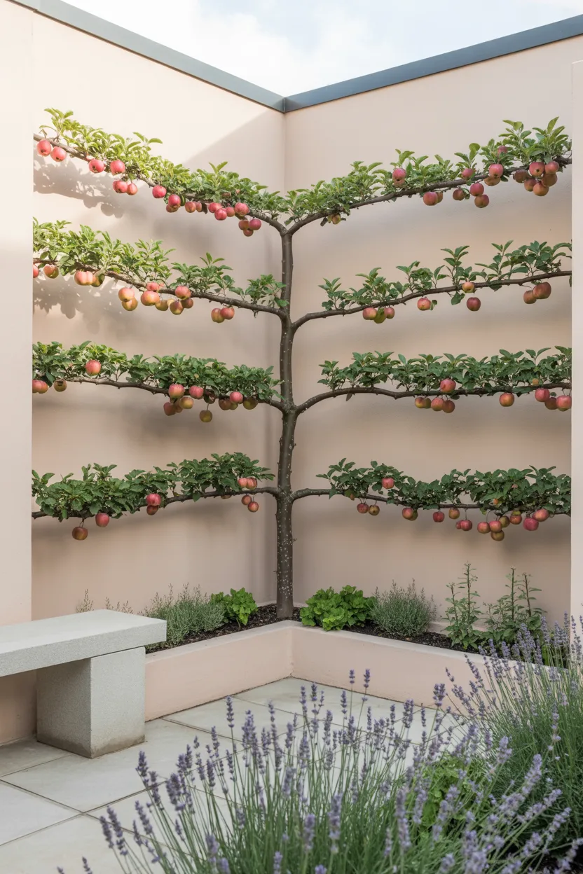 Espalier Fruit Tree Corner Feature