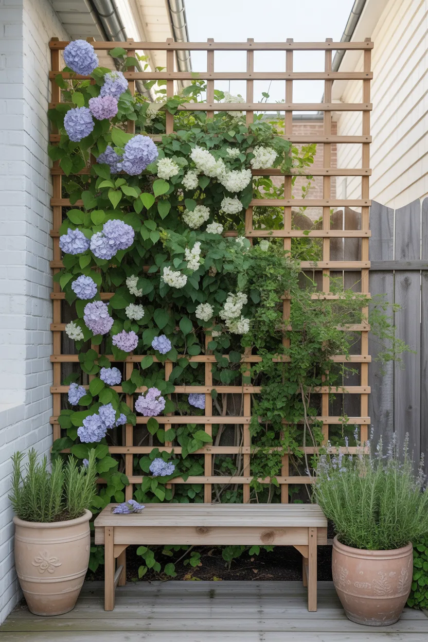 Trellis and Climbing Plant Privacy Corner