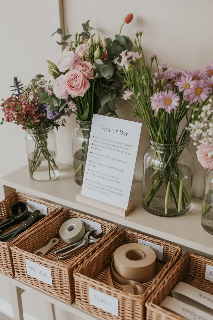 DIY Flower Bar Toolkit Station