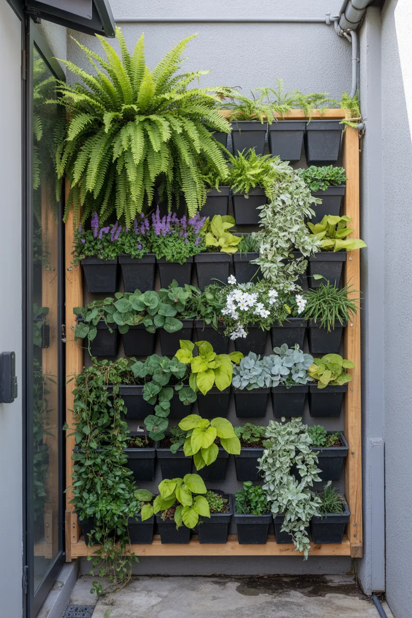Backyard Corner Ideas Vertical Garden Wall in a Tight Corner