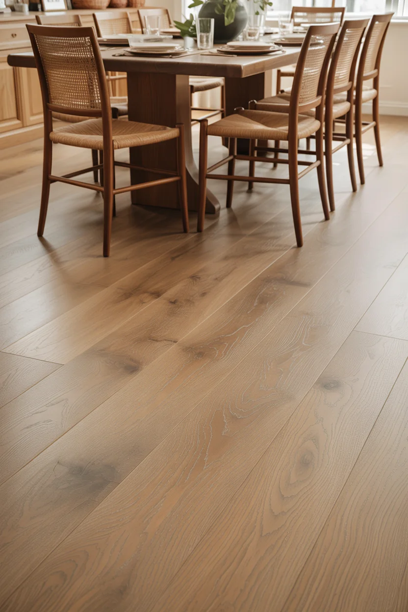 Natural Oak Flooring with Matte Finish