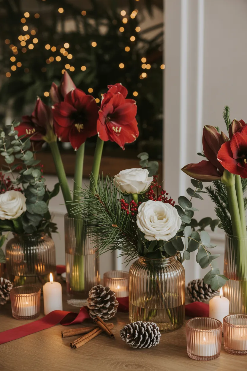 Holiday Floral Bar with Seasonal Blooms