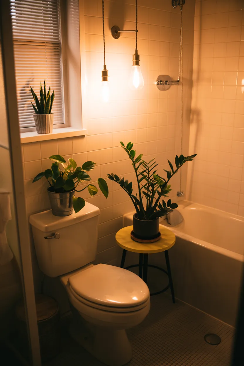 Style a Windowless Bathroom with Low-Light Plants