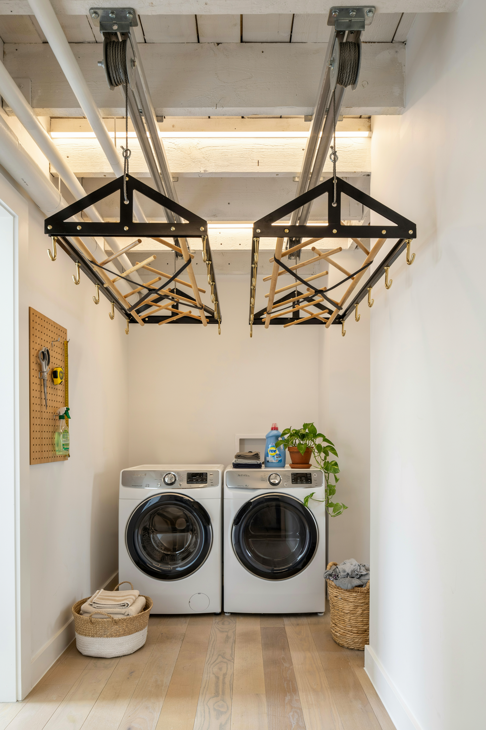 Ceiling-Mounted Drying Racks for Vertical Space Use