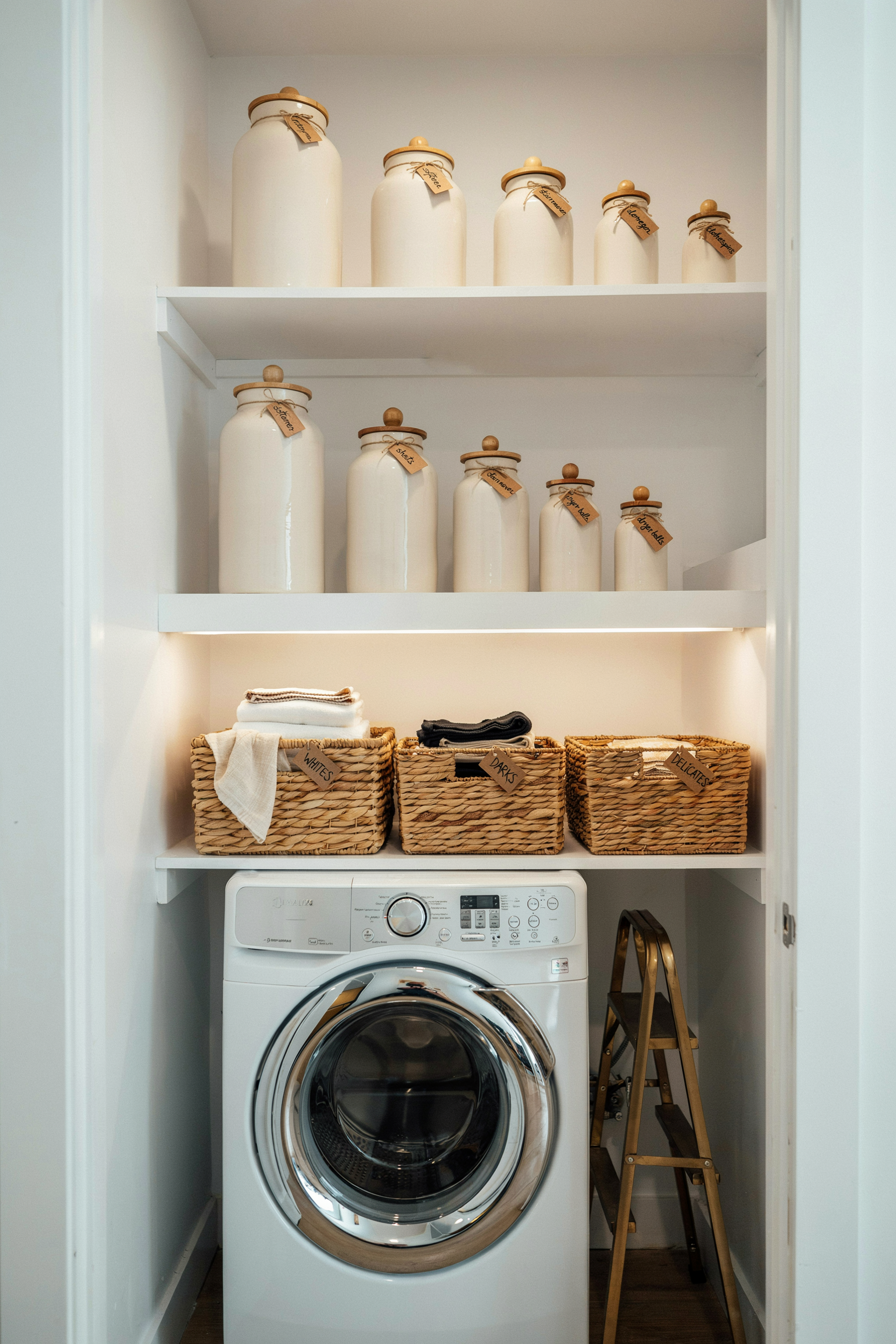 Open Shelving With Matching Containers