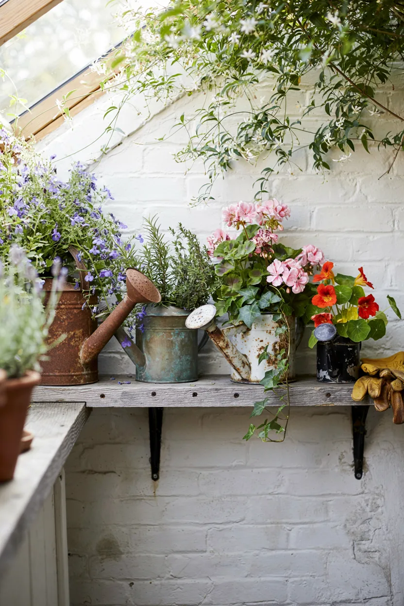 Antique Watering Can Planters