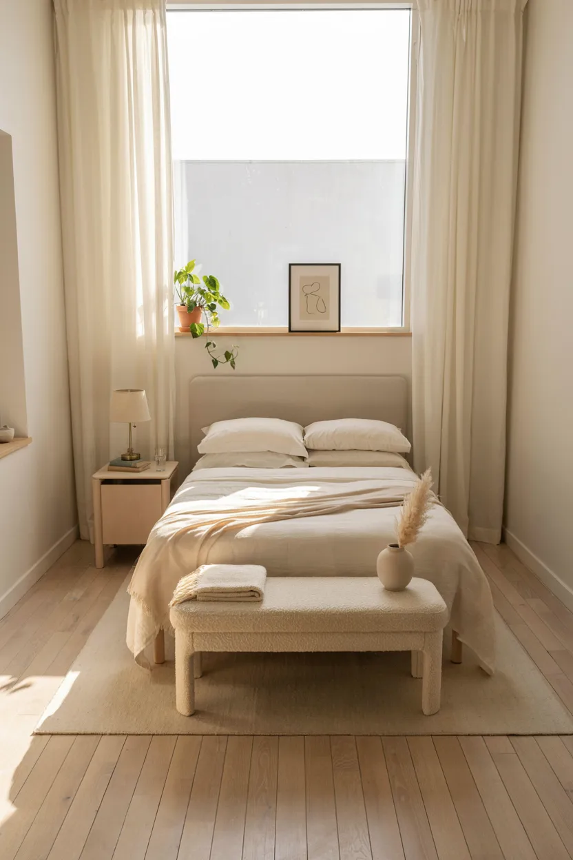 Bed Facing the Window Layout