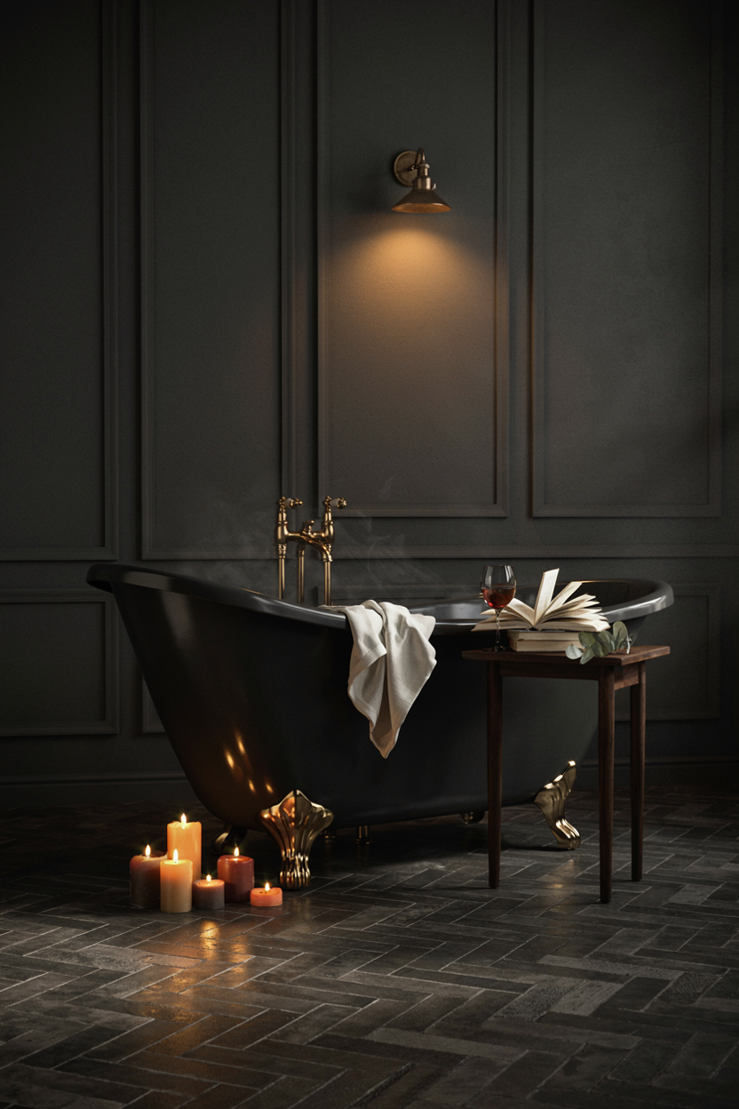 Black Clawfoot Tub Centerpiece