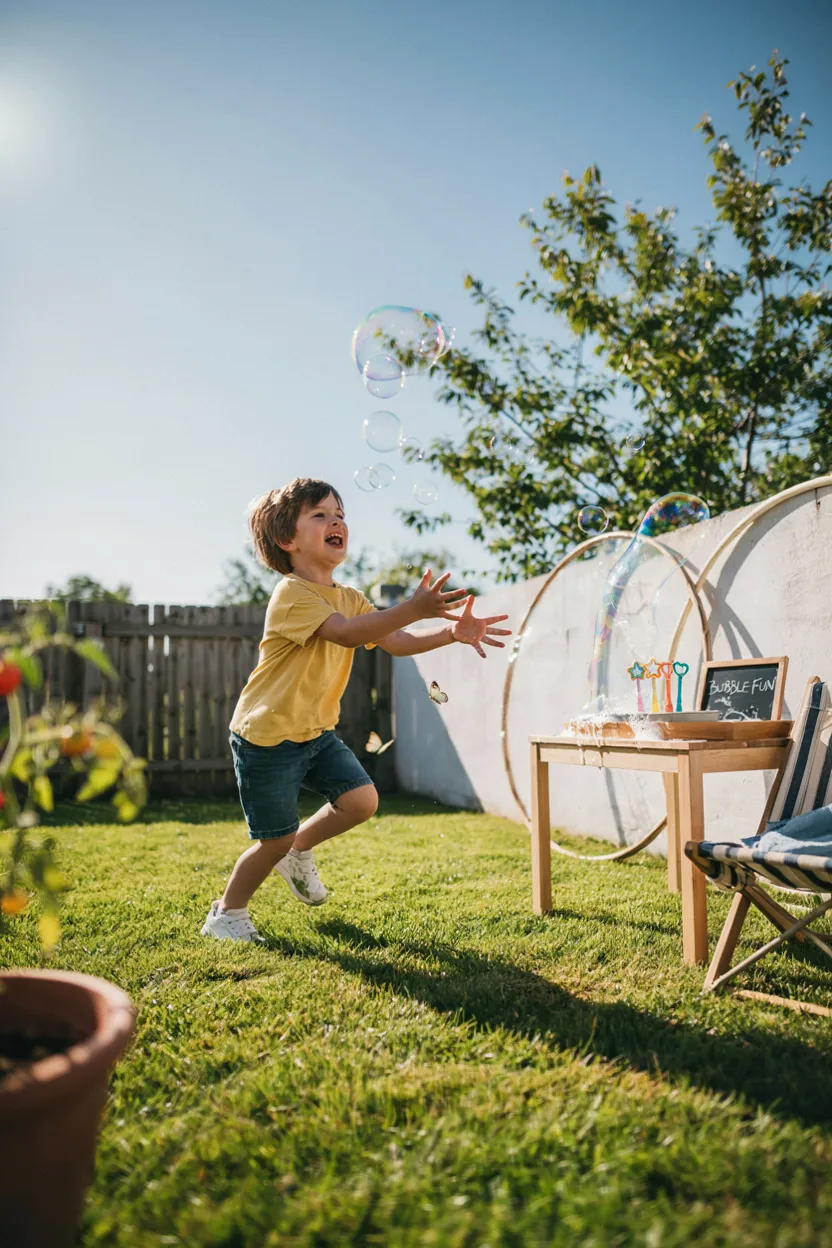 Bubble Play Zone Kids Outdoor Play Area Ideas