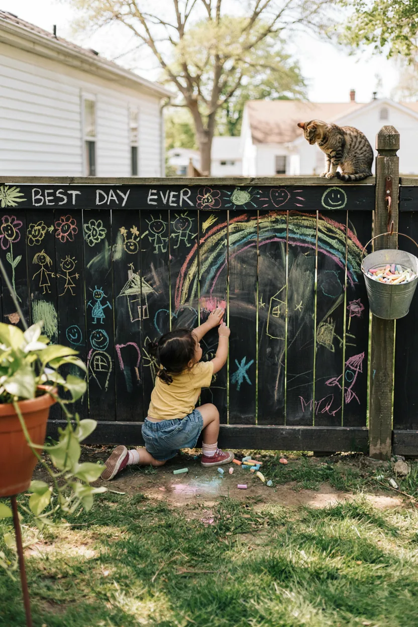 Chalkboard Fence Wall