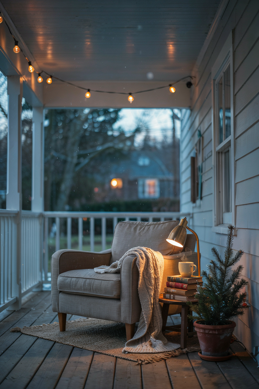 Cozy Reading Nook Porch