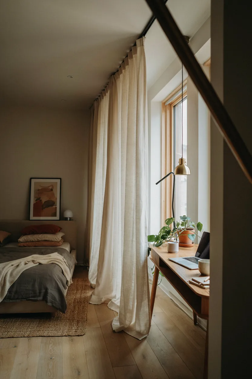 Curtain-Divided Multi-Purpose Layout