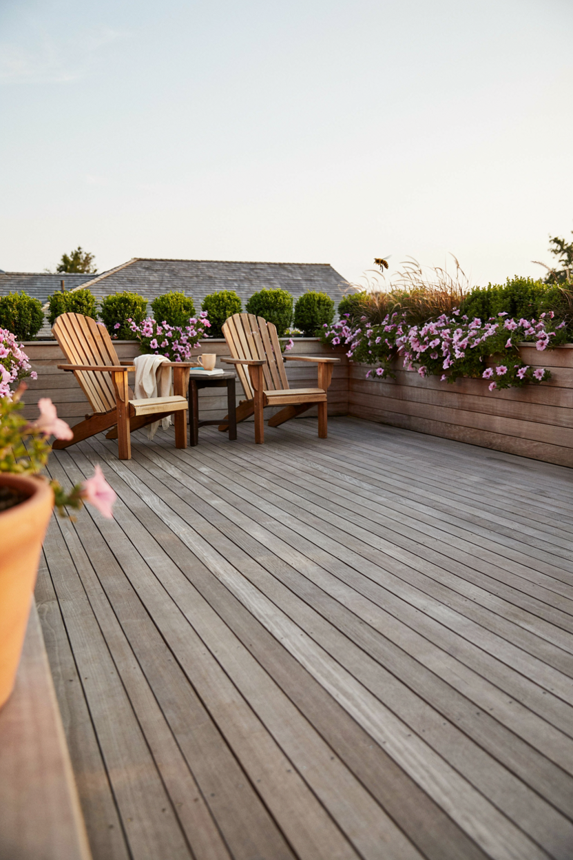  Deck with Built-In Planter Boxes