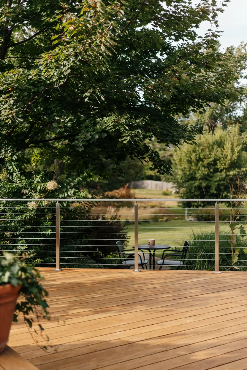 Deck with Cable Railing for Open Views