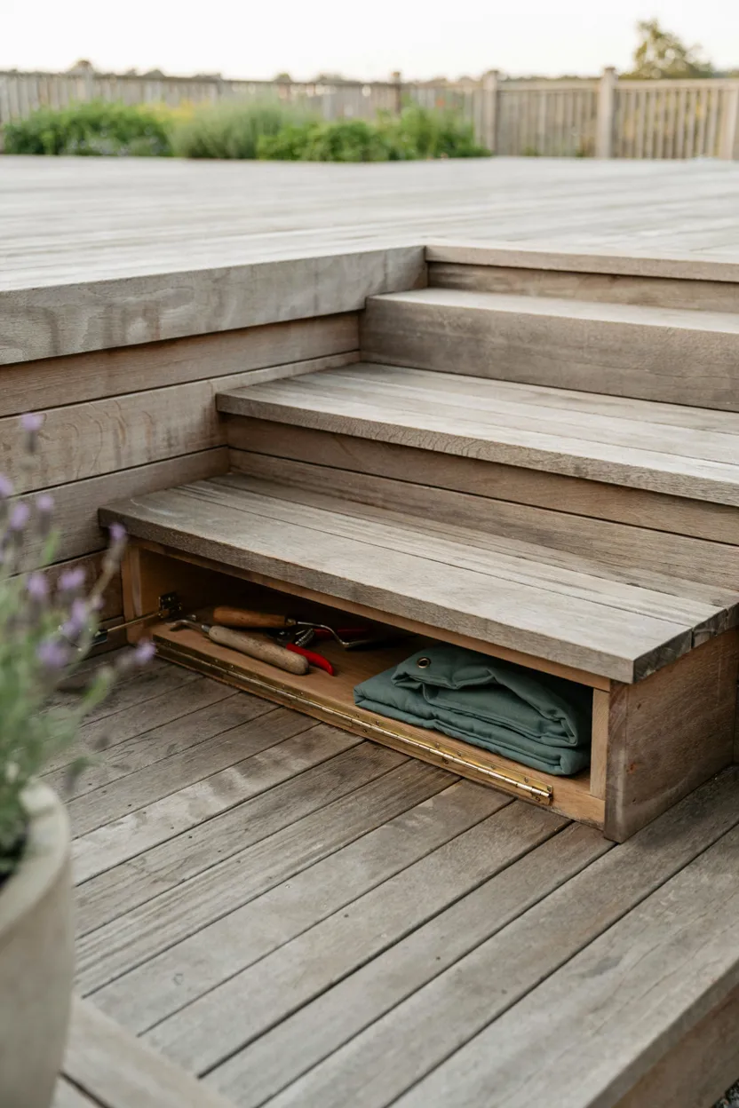  Deck with Hidden Storage Stairs