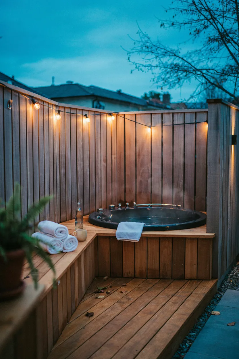 Deck with Hot Tub Nook