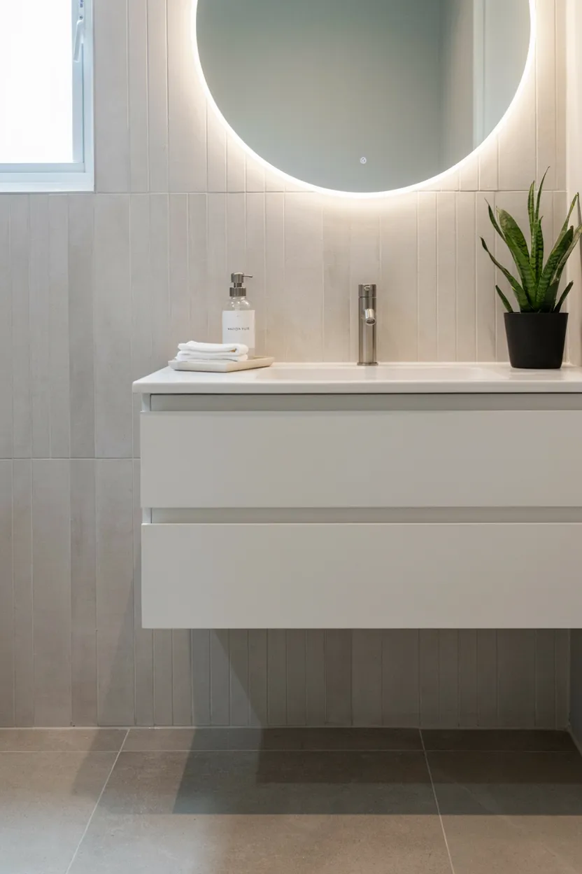 Floating Vanity with Storage Drawers