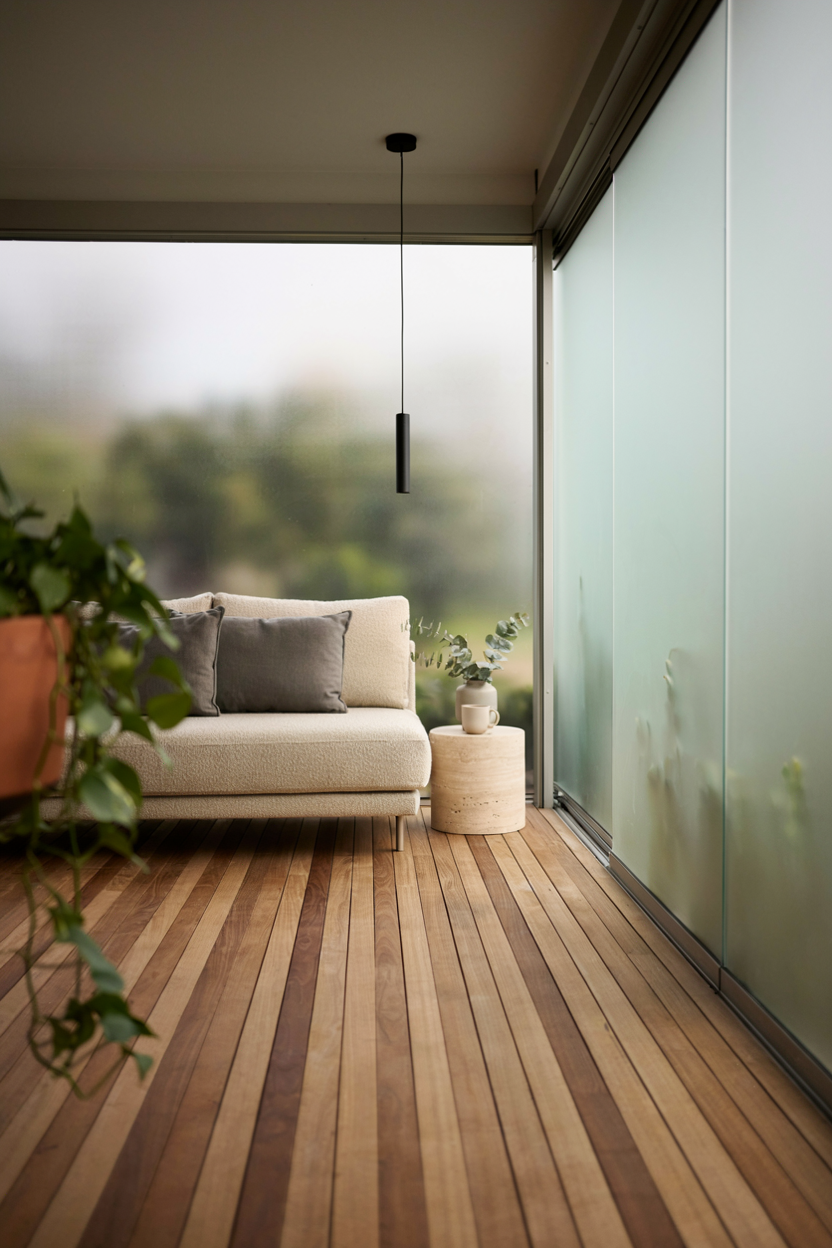 Frosted Glass Privacy Panel
