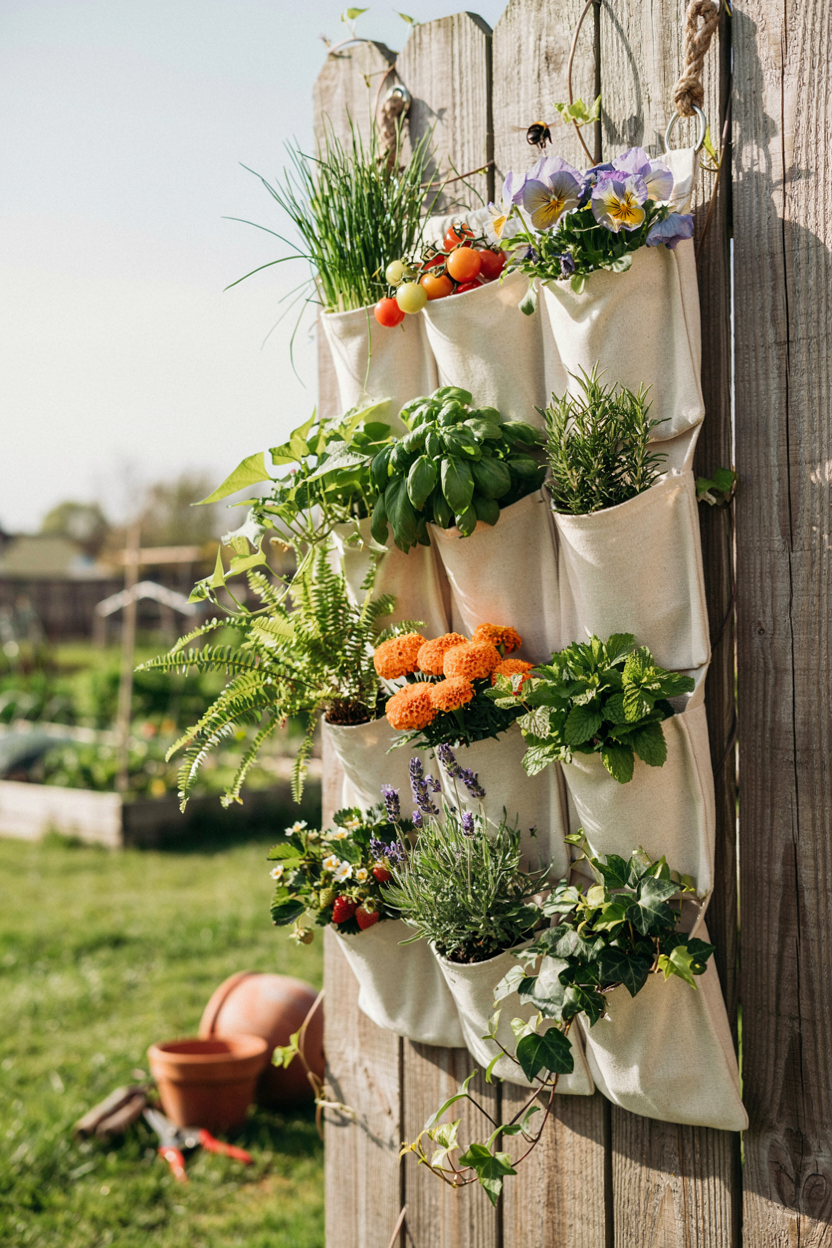 Hanging Pocket Planter Wall