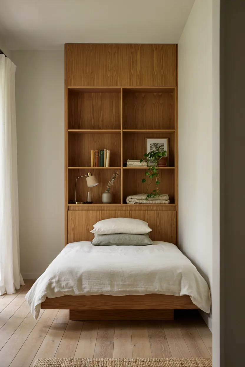 Headboard with Built-In Shelving