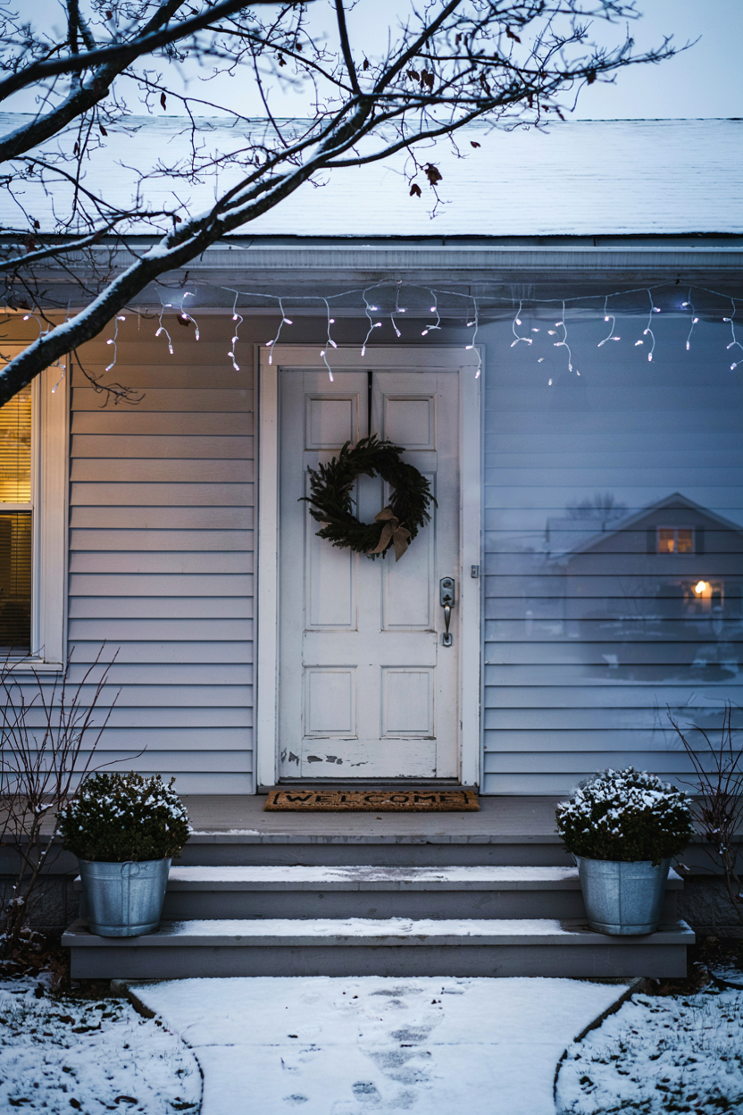 Icicle Light Porch Entrance